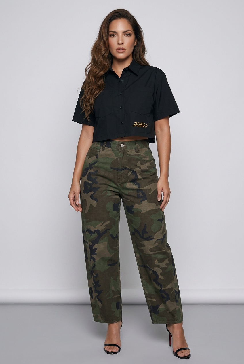 Bosse Signature Short Sleeve Crop Shirt