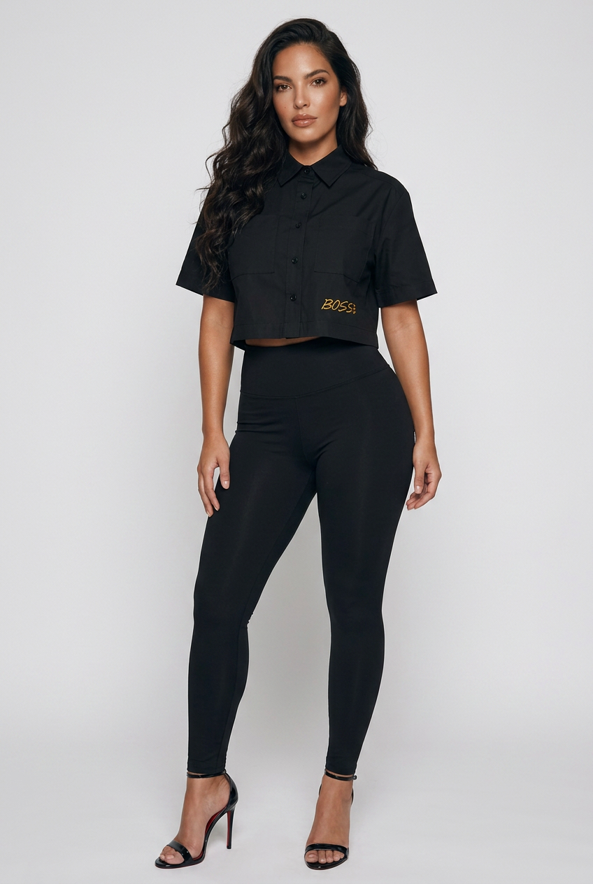 Bosse Signature Short Sleeve Crop Shirt