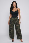 Bosse Oversized Camo Barrel Leg Cargo Pants
