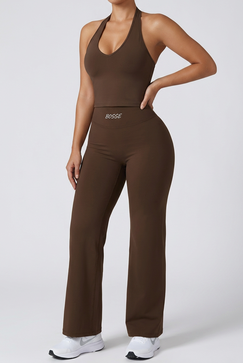 Bosse Sienna Halter V-Neck Yoga Tank Top