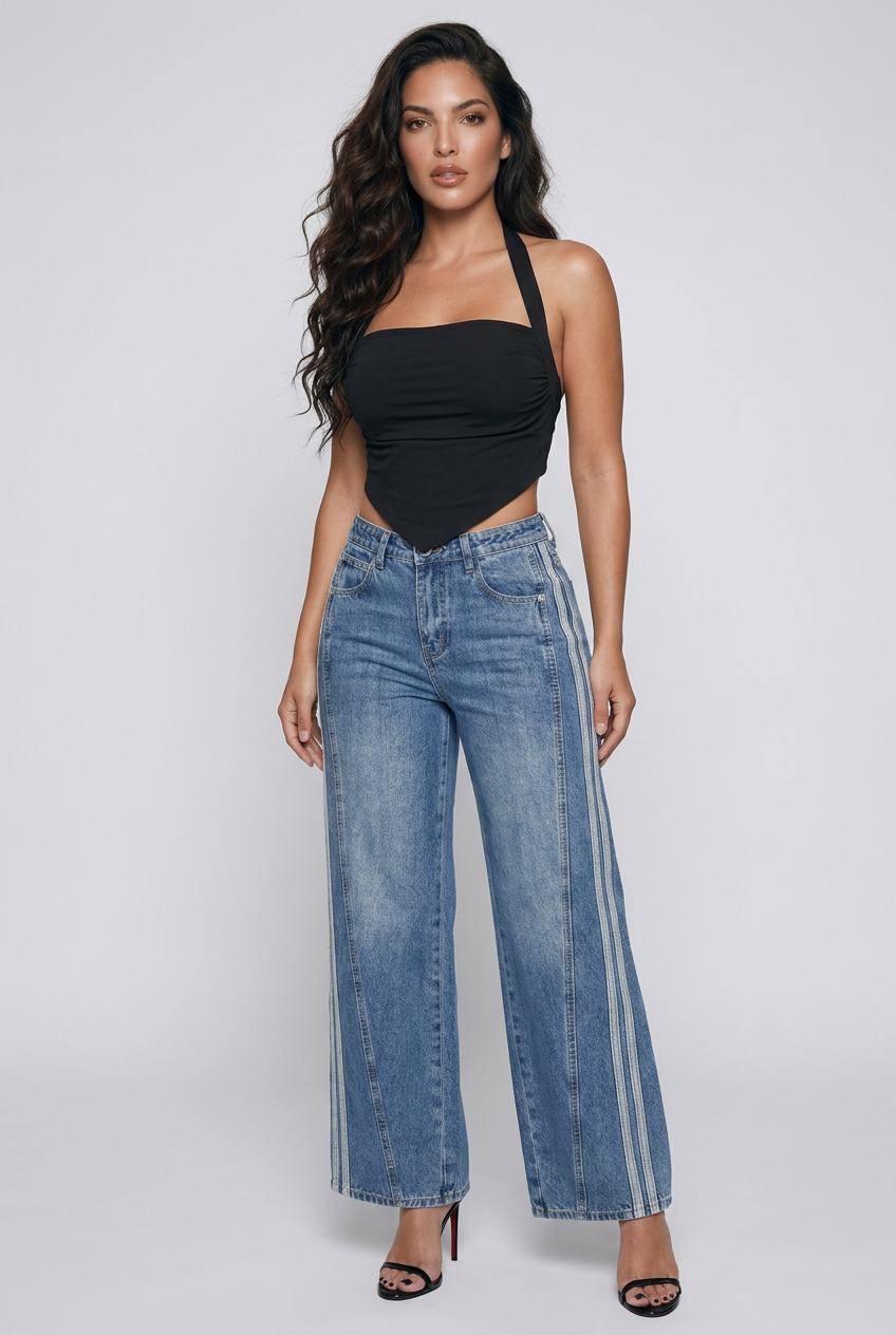 Bosse Aleena Wide Leg Denim Jeans