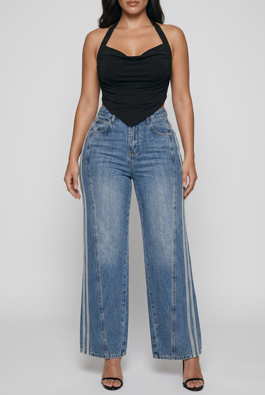 Bosse Aleena Wide Leg Denim Jeans