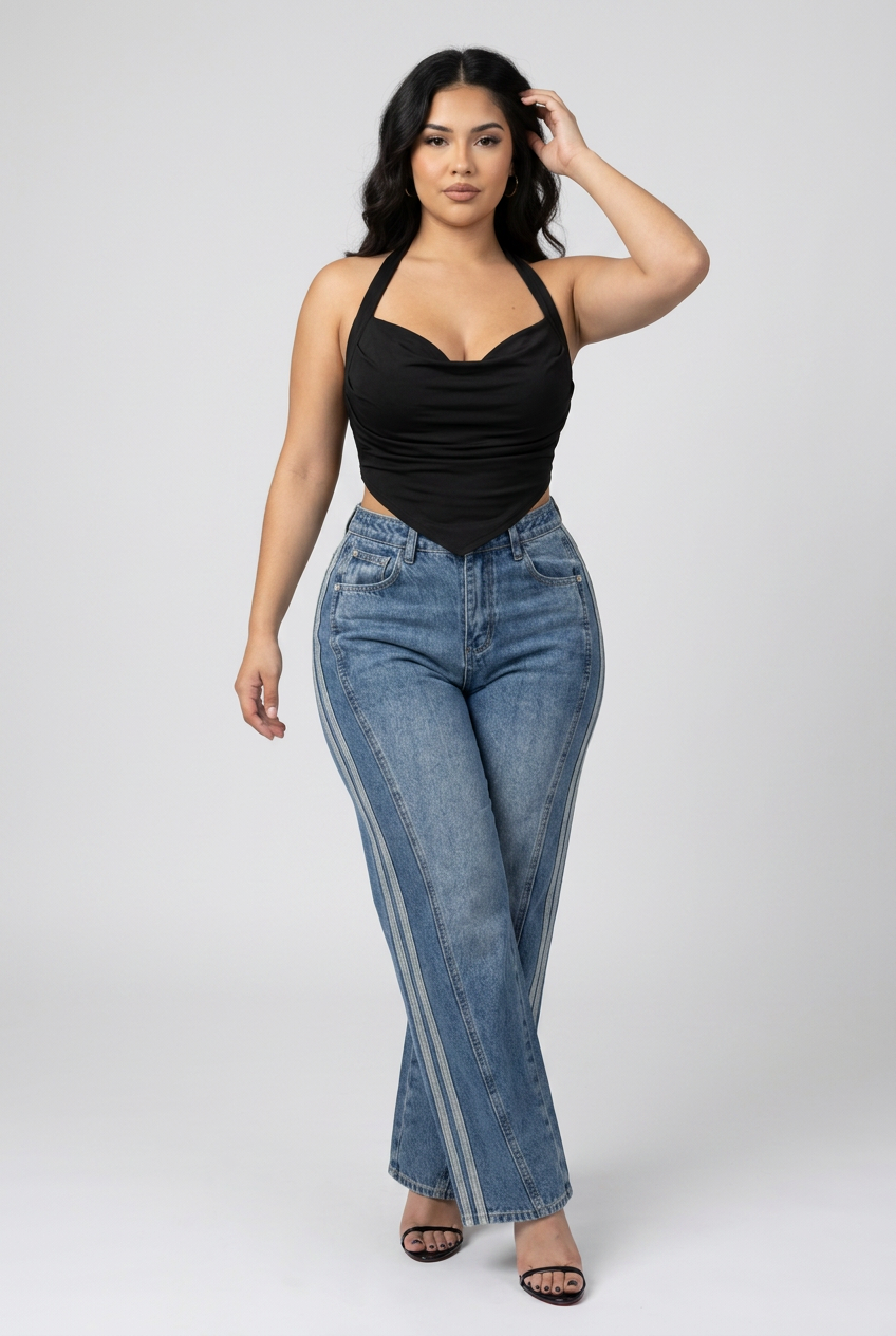 Bosse Aleena Wide Leg Denim Jeans