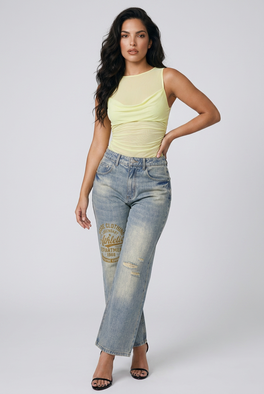 Bosse Vintage Wash Distressed Denim Jeans