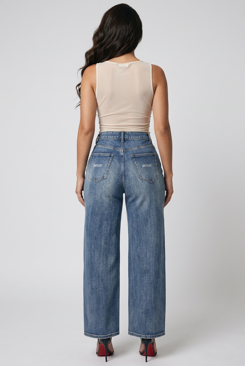 Bose Vintage Rose Sun Fade Heavyweight Denim Jeans