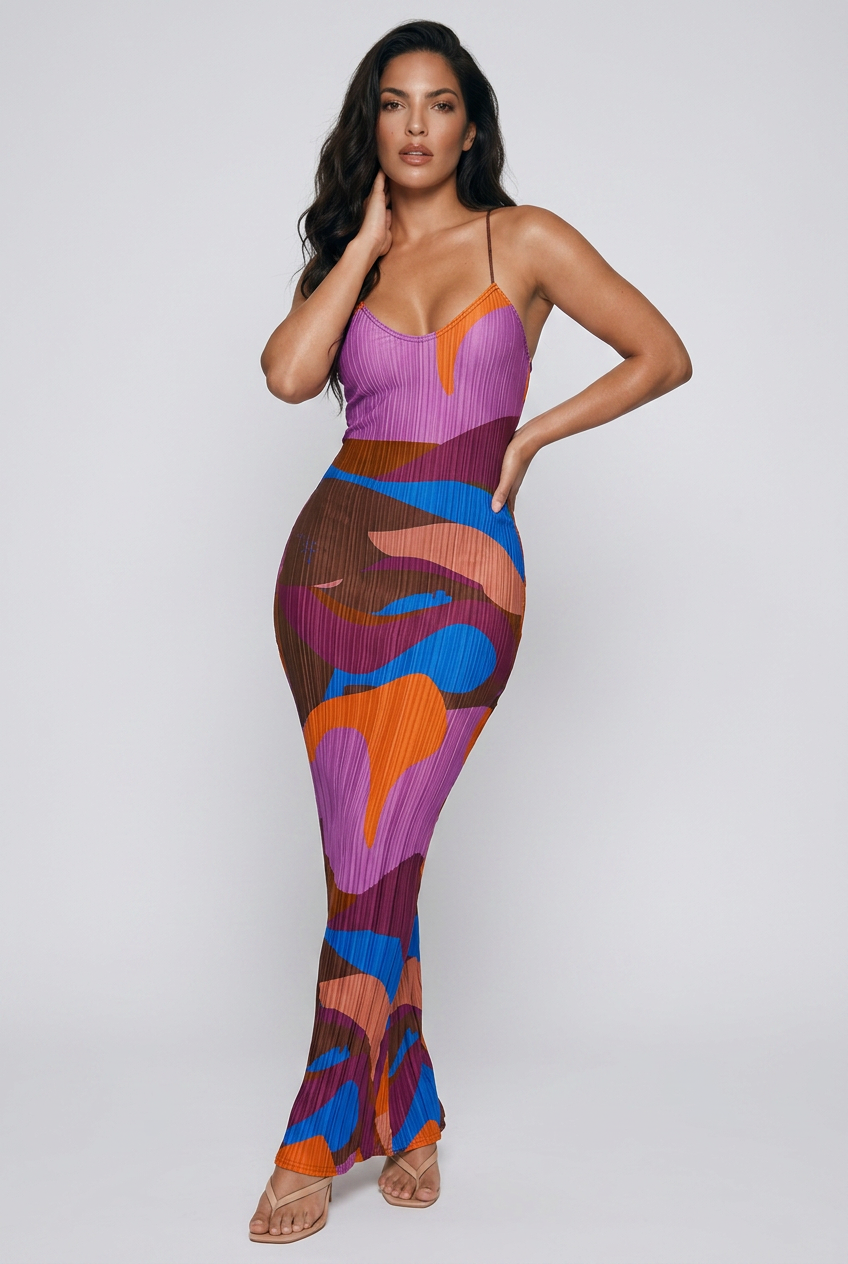 Briar Backless Printed Maxi Dress (4 Colors)