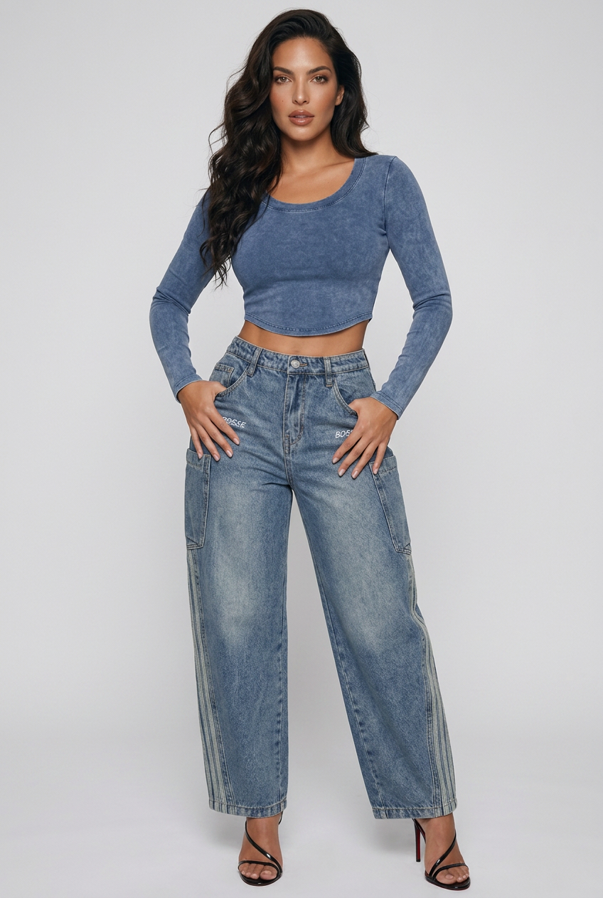 BOSSE Vintage Wash Crop T-Shirt