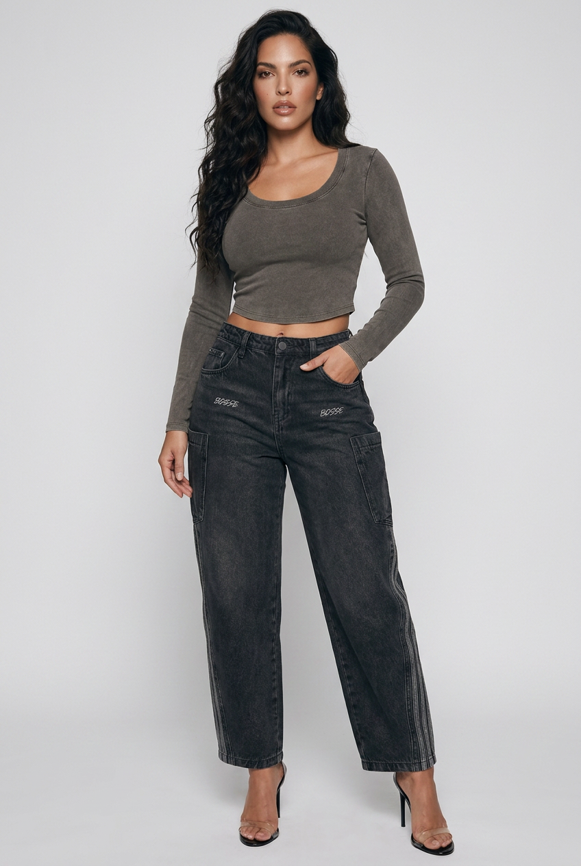 BOSSE Vintage Wash Crop T-Shirt