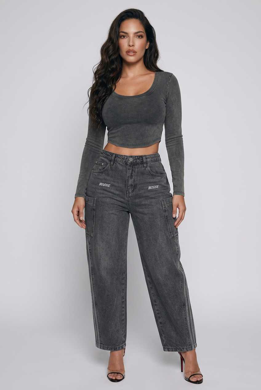 BOSSE Vintage Wash Crop T-Shirt