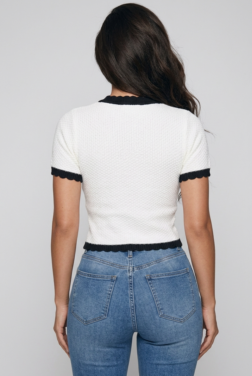 Tie Front Short Sleeve Cardigan