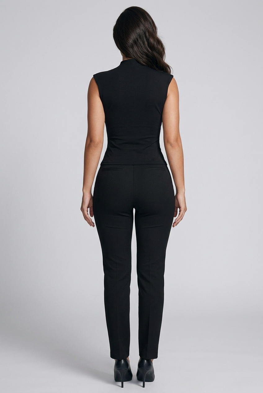 Lace Trim Button Front Vest