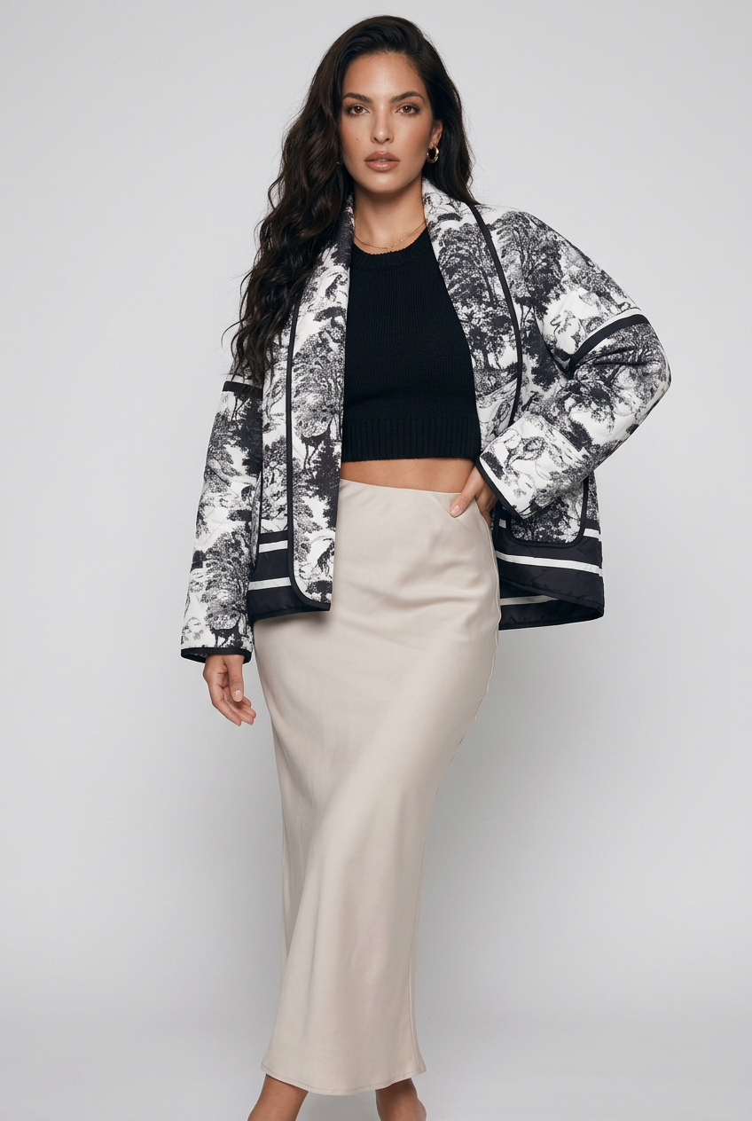 Para Winter Forest Printed Long Sleeve Jacket