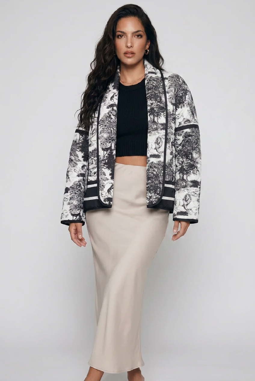 Para Winter Forest Printed Long Sleeve Jacket
