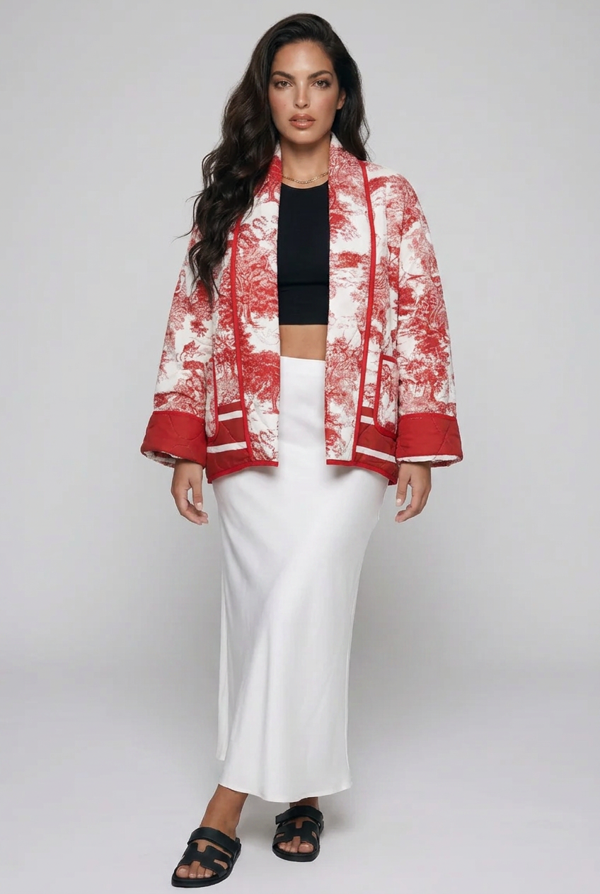 Para Winter Forest Printed Long Sleeve Jacket