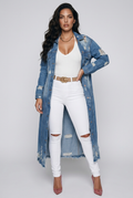 Long Sleeve Raw Hem Denim Jacket *Limited Quantity*