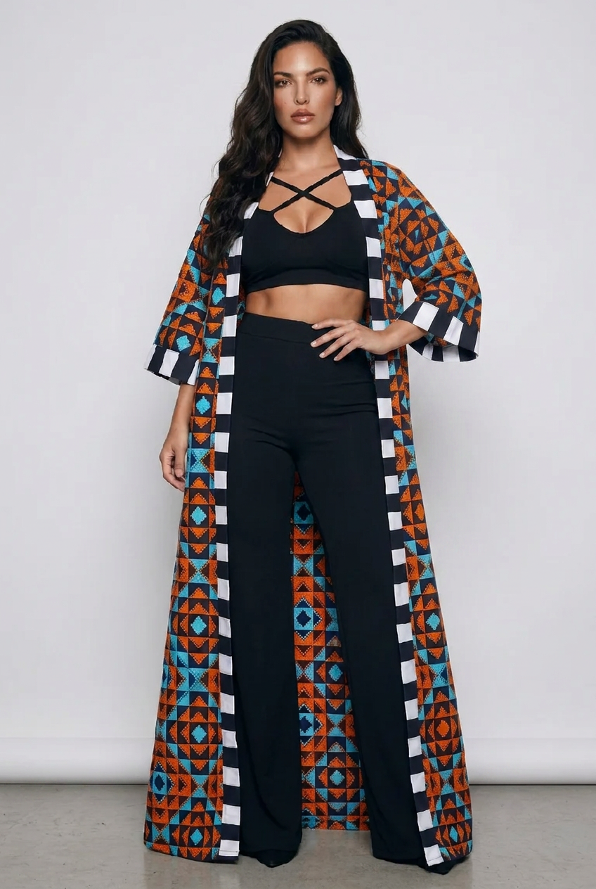 Printed Open Front Cardigan (4 Colors)