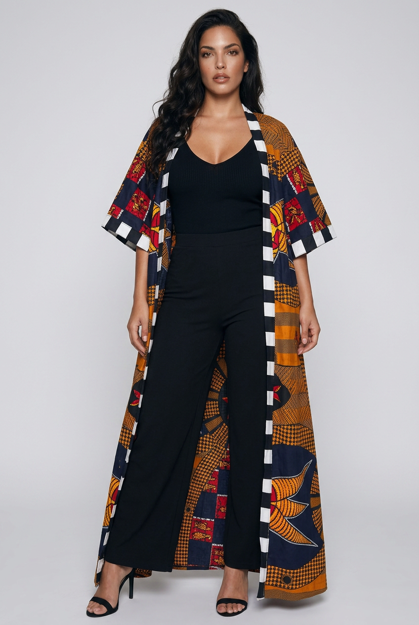 Printed Open Front Cardigan (4 Colors)