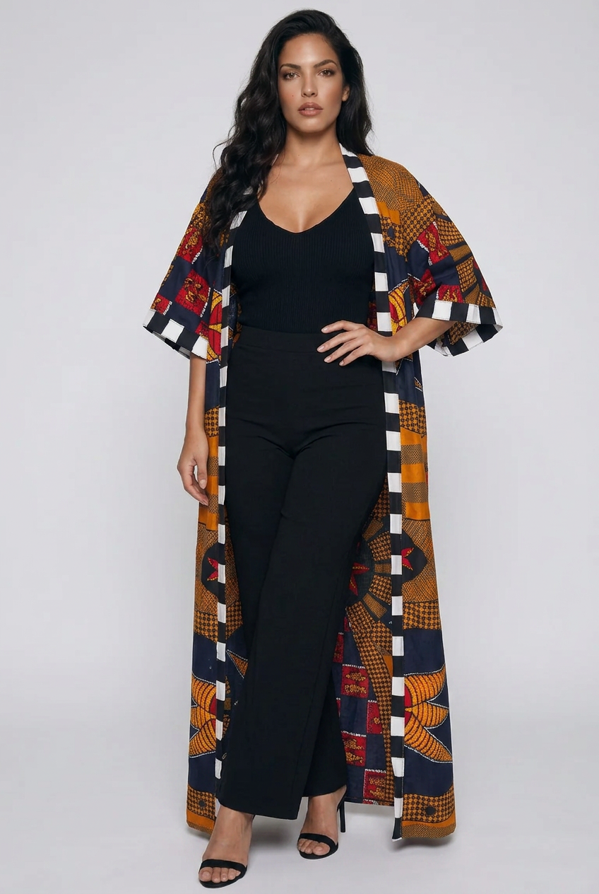 Printed Open Front Cardigan (4 Colors)