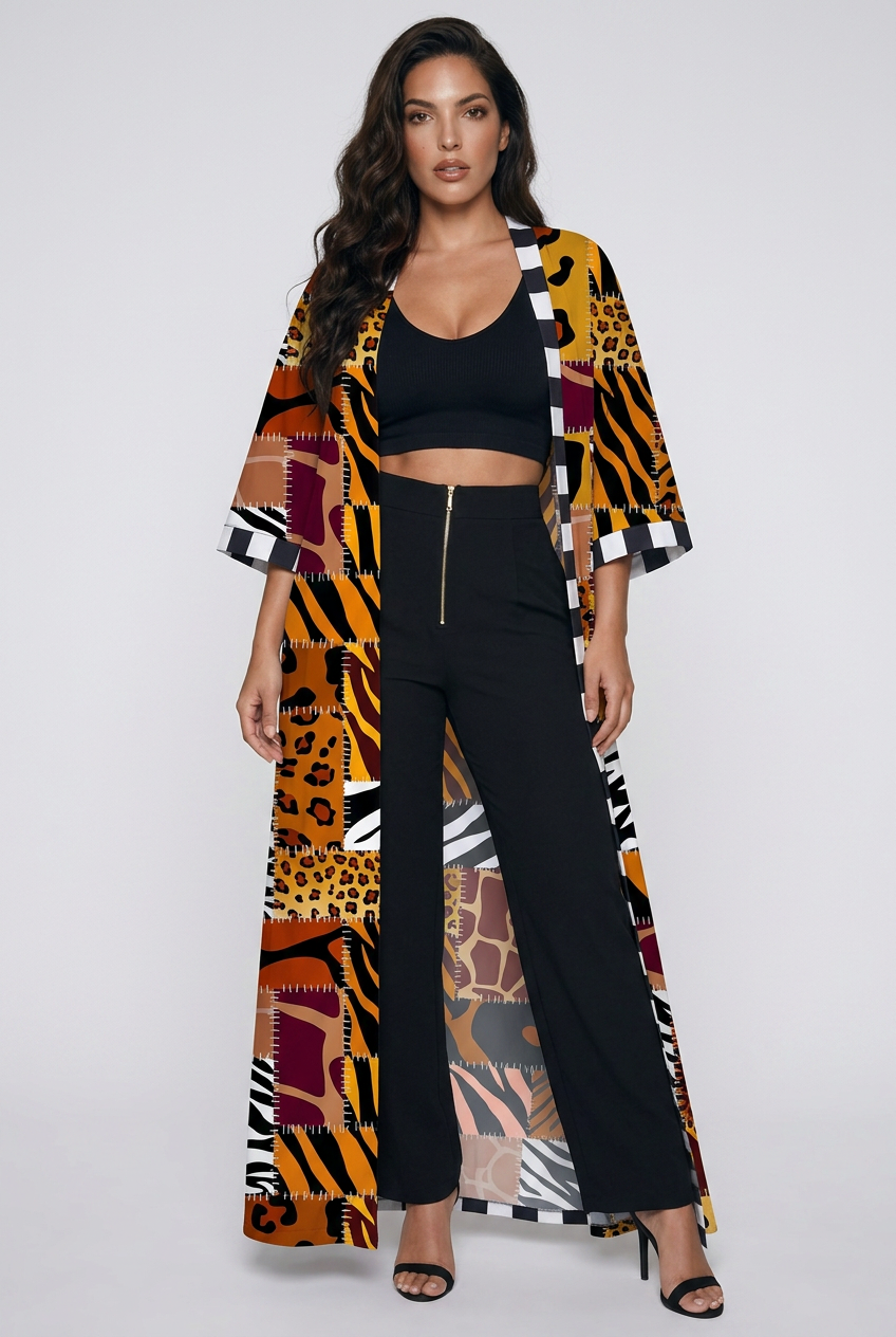 Printed Open Front Cardigan (4 Colors)