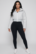 Regan Houndstooth Zip-Up Jacket
