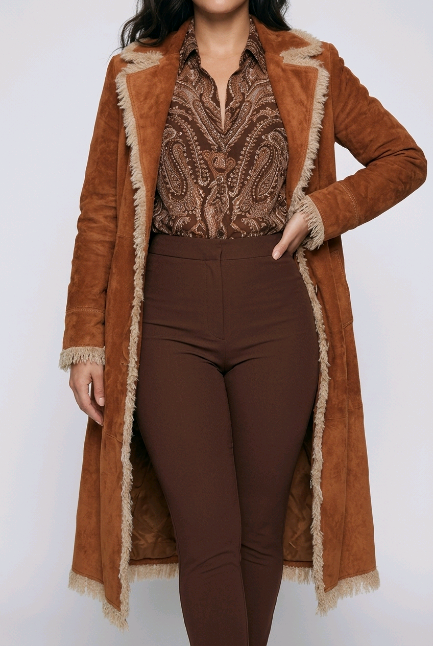 Fringe Trim Longline Outerwear