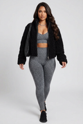 Cozy Zip Up Cropped Sherpa Jacket