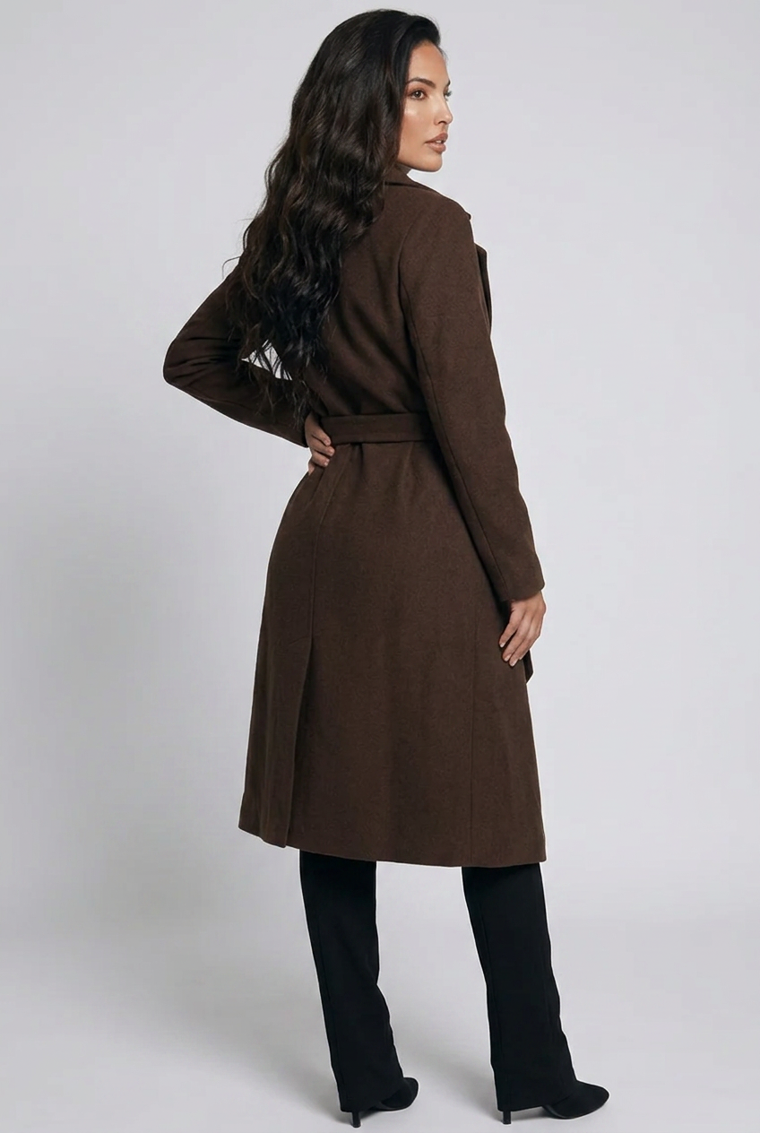 Trinity Tie Waist Longline Coat