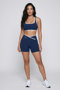 Bosse Fit High Rise Color Block Yoga Shorts
