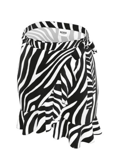Zoey Wrap Mini Ruffle Flounce Skirt