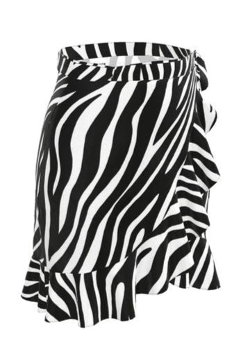 Zoey Wrap Mini Ruffle Flounce Skirt