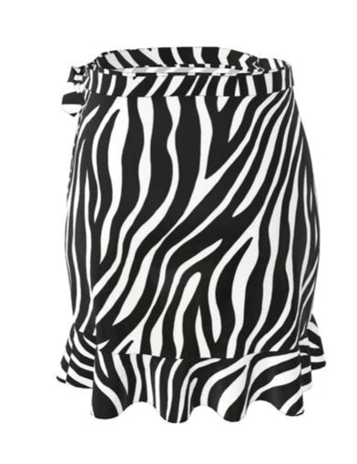 Zoey Wrap Mini Ruffle Flounce Skirt