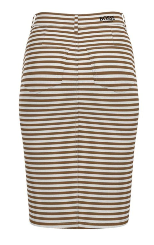 Tess Stripped Denim Midi skirt