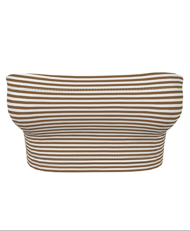 Tess Stripped Bandeau Tube Top