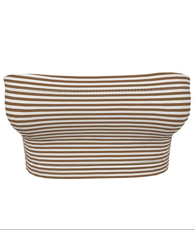 Tess Stripped Bandeau Tube Top