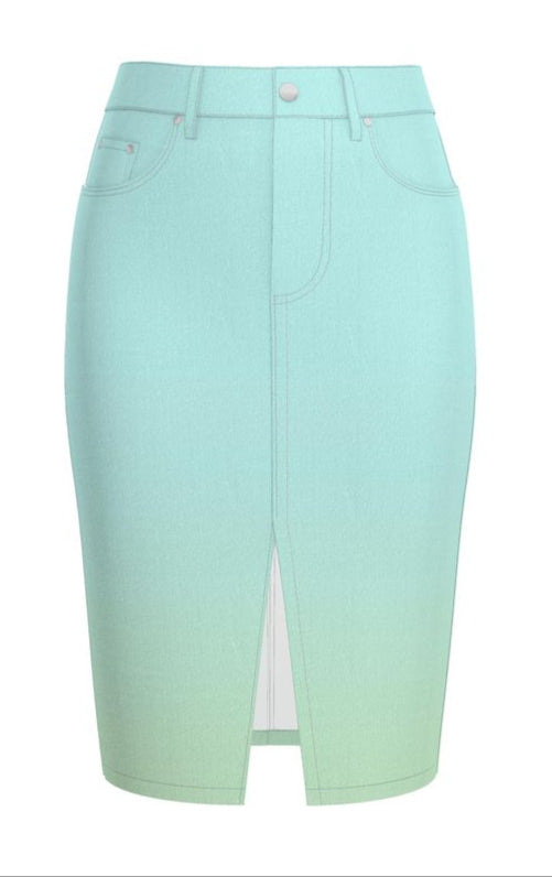 Blu Lagoon Denim Midi Skirt