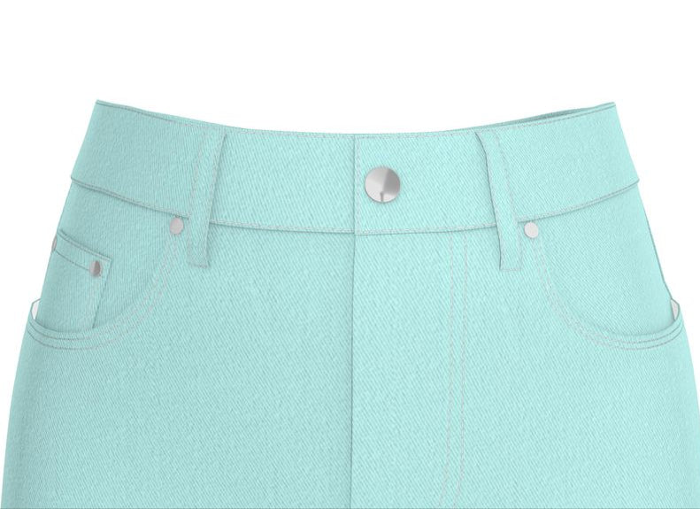 Blu Lagoon Denim Midi Skirt