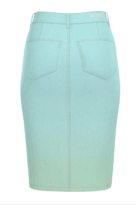 Blu Lagoon Denim Midi Skirt