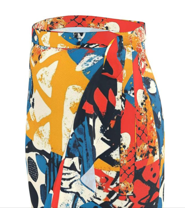 Fallon Wrap Midi Flounce Skirt