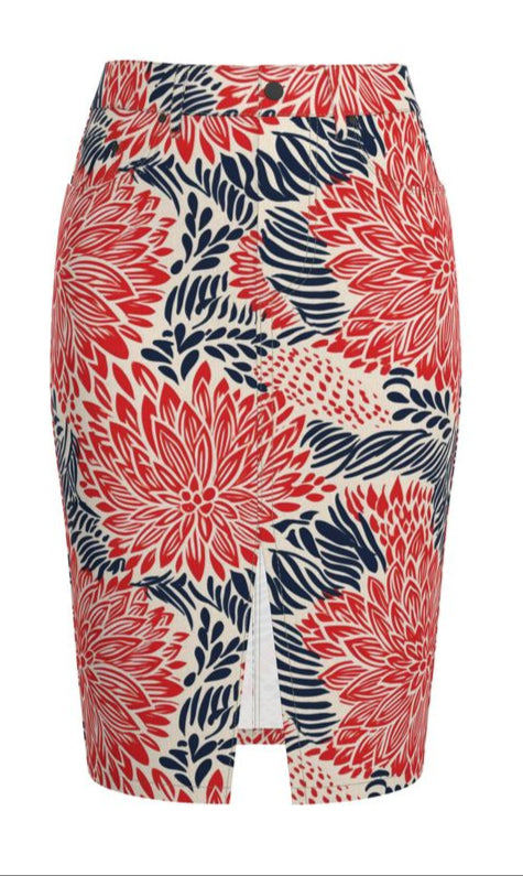Misha Denim Midi Skirt