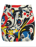 Lotus Denim Mini Skirt