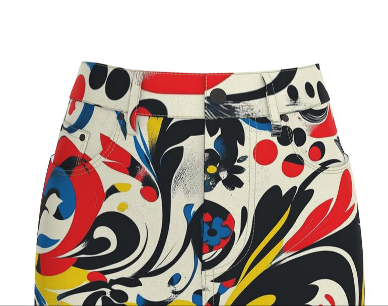 Lotus Denim Mini Skirt