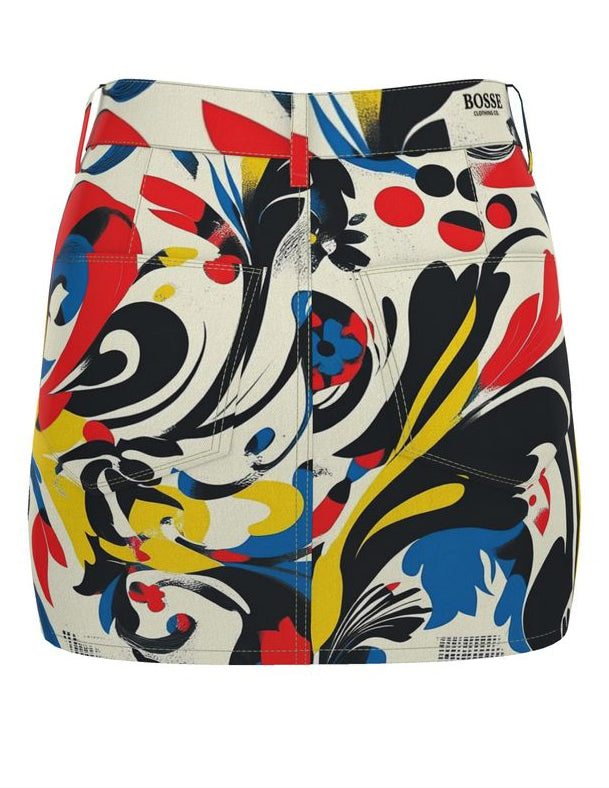 Lotus Denim Mini Skirt
