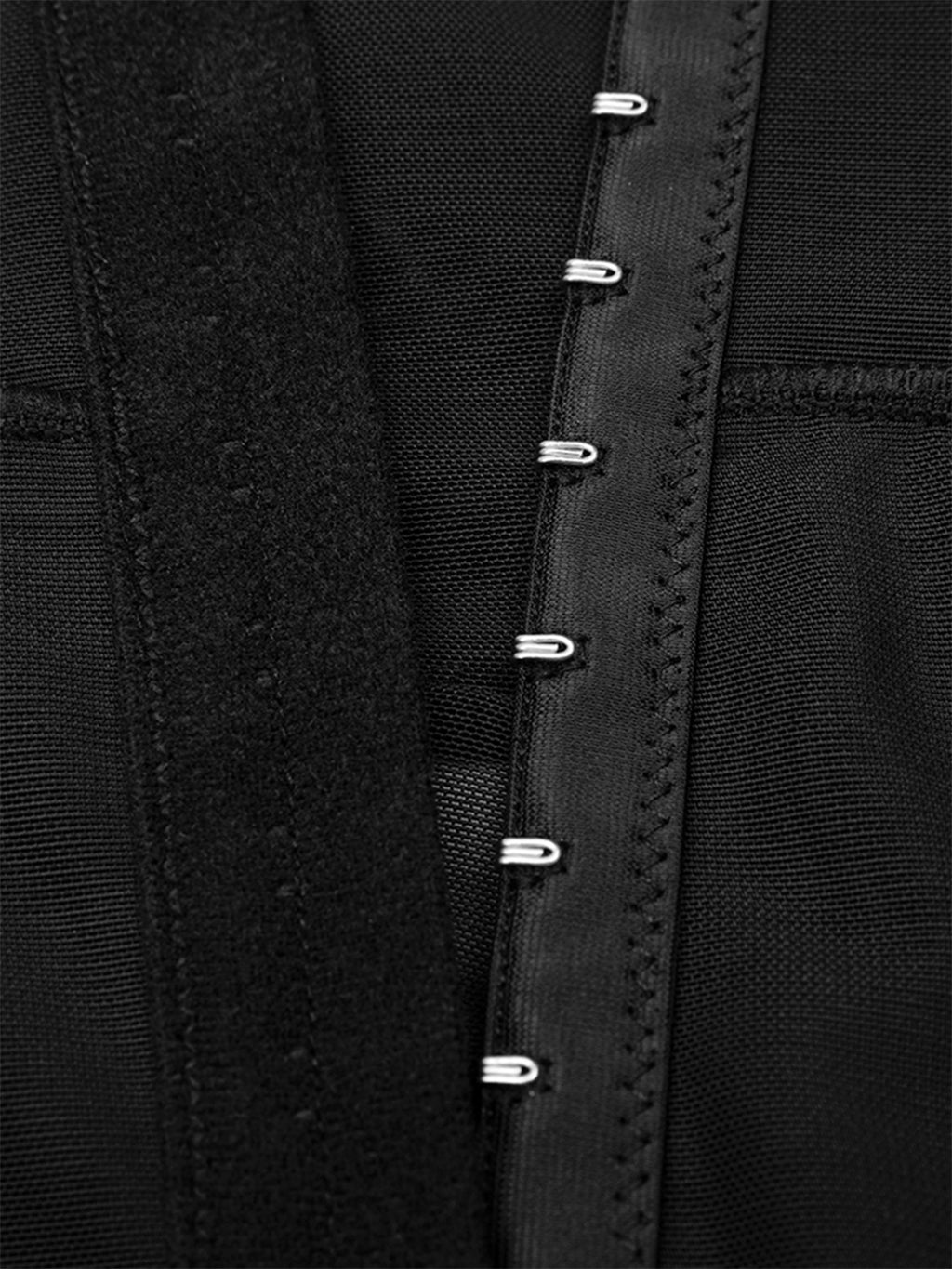 Hook-and-Eye Black Under-Bust Shaping Bodysuit
