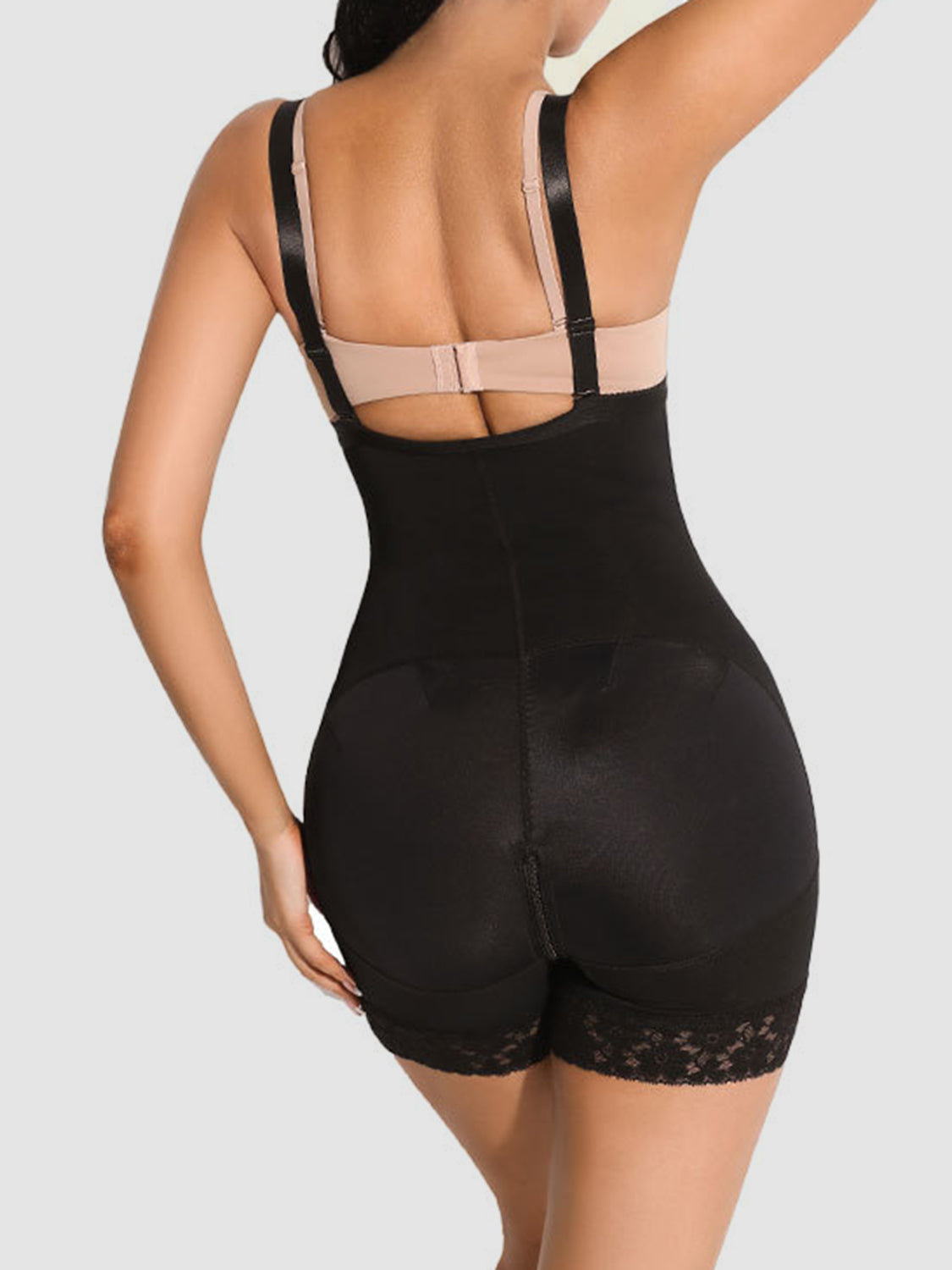 Lace Detail Front Hook Shaping Romper (2 colors)