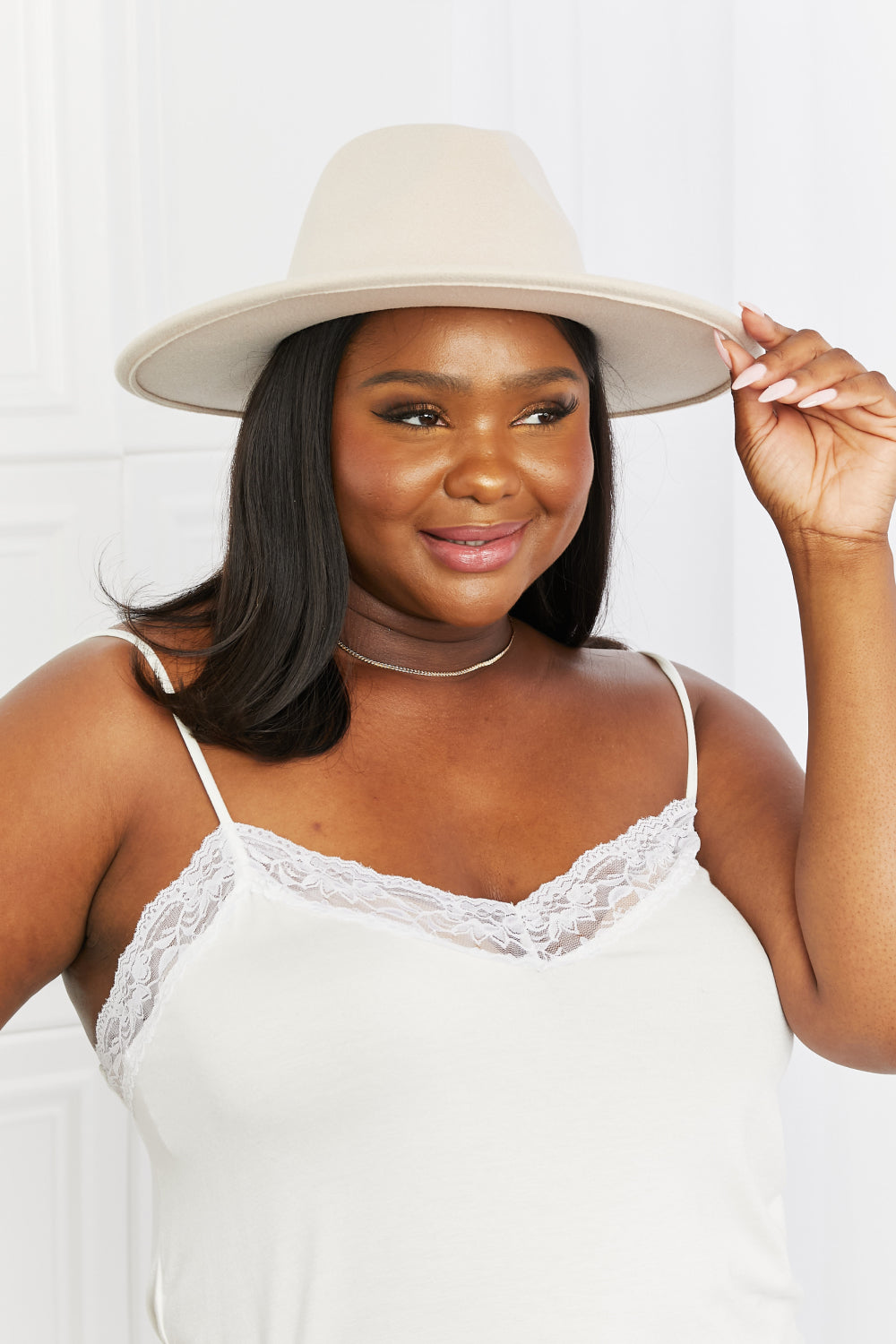 Fame Ride Along Cream Fedora Hat
