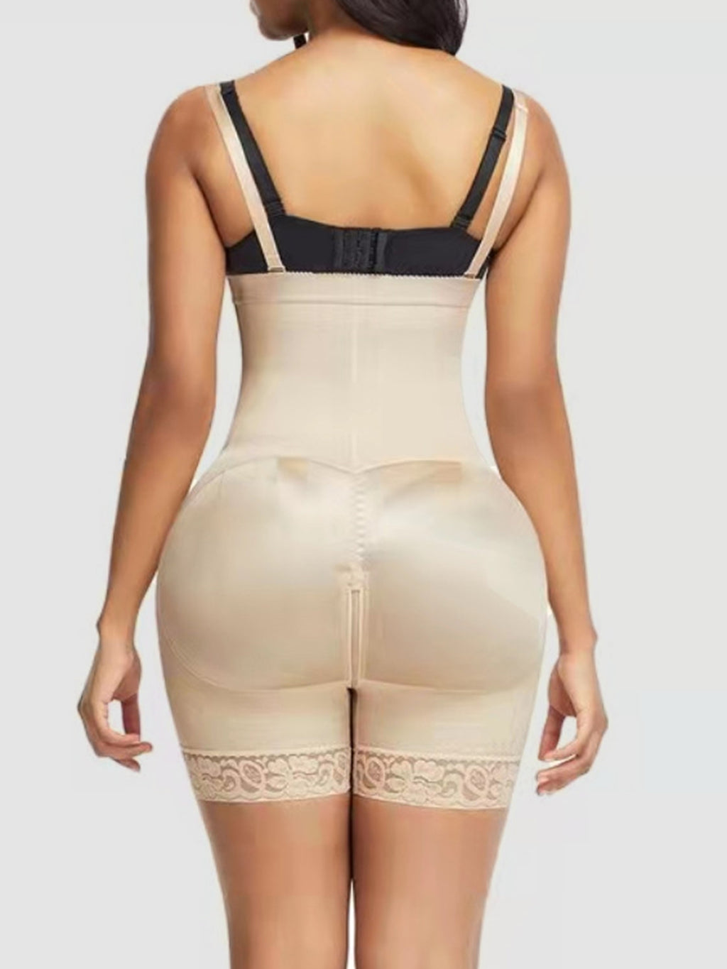 Lace Detail Spaghetti Strap Shaping Romper (2 Colors)
