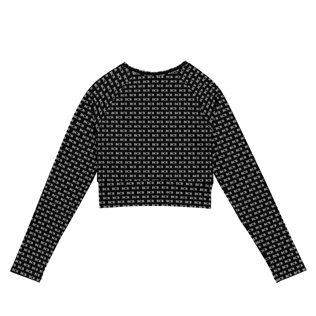 BCB Long-sleeve Crop Top (Black)