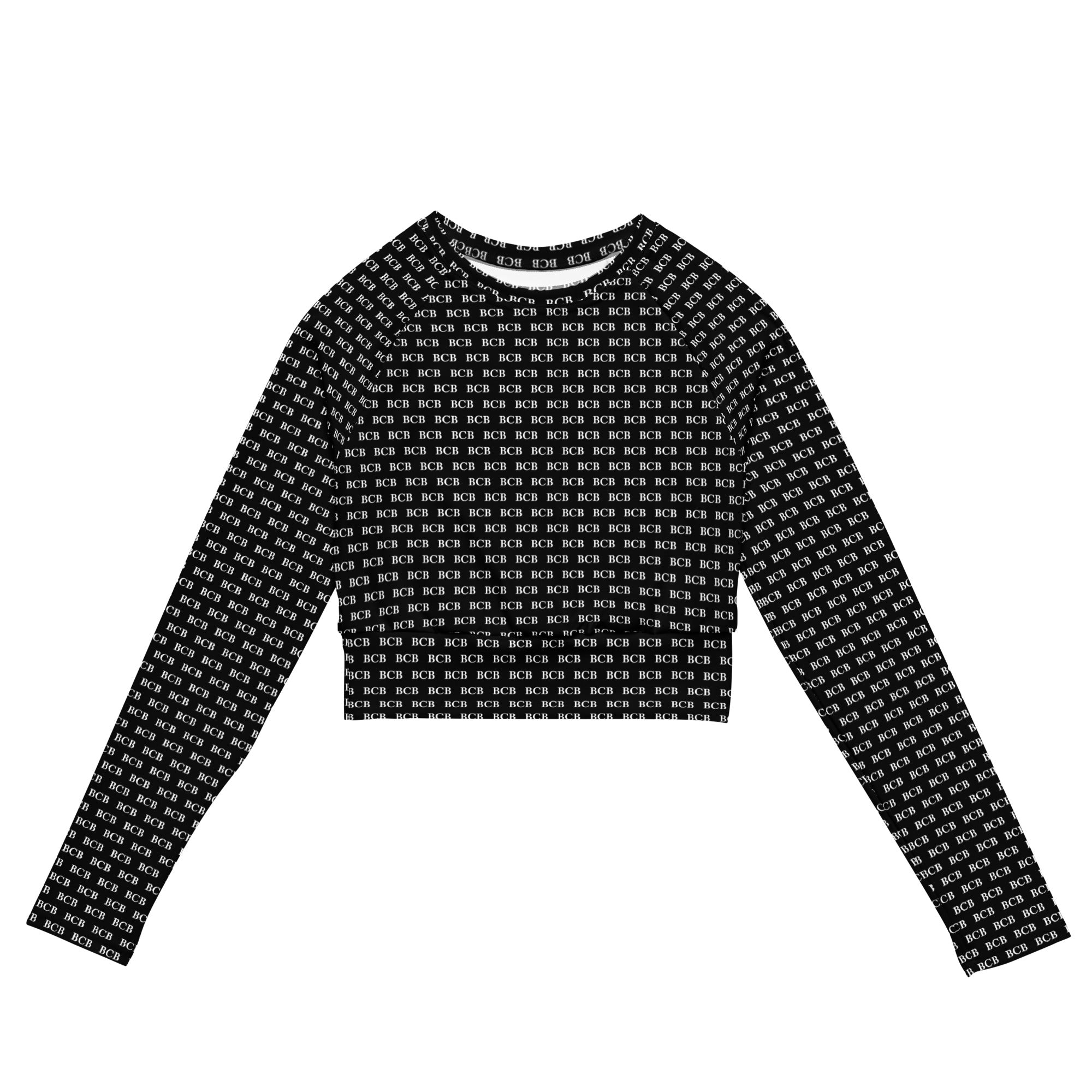 BCB Long-sleeve Crop Top (Black)