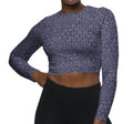 Bosse Blue Luxe Long-sleeve Crop Top
