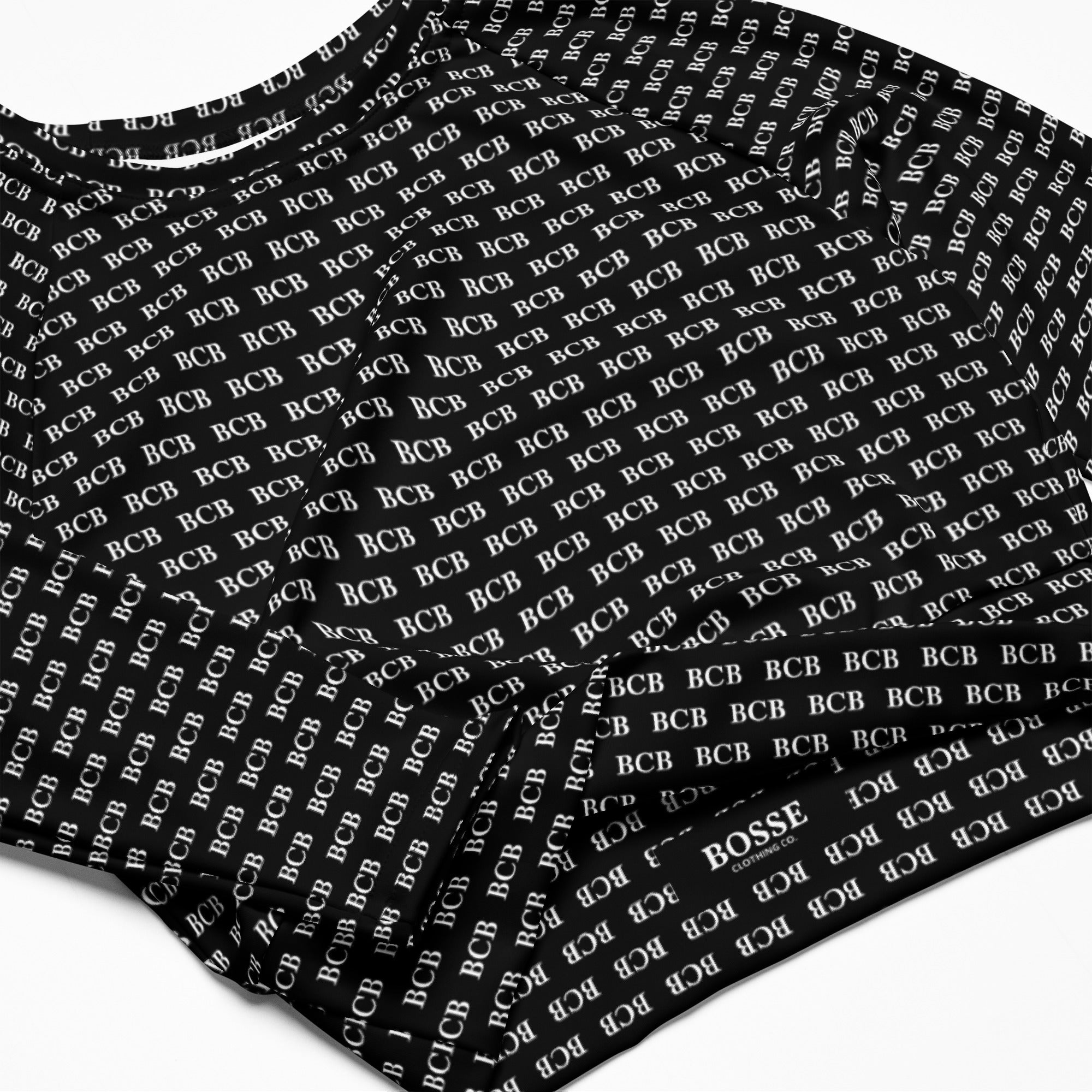 BCB Long-sleeve Crop Top (Black)